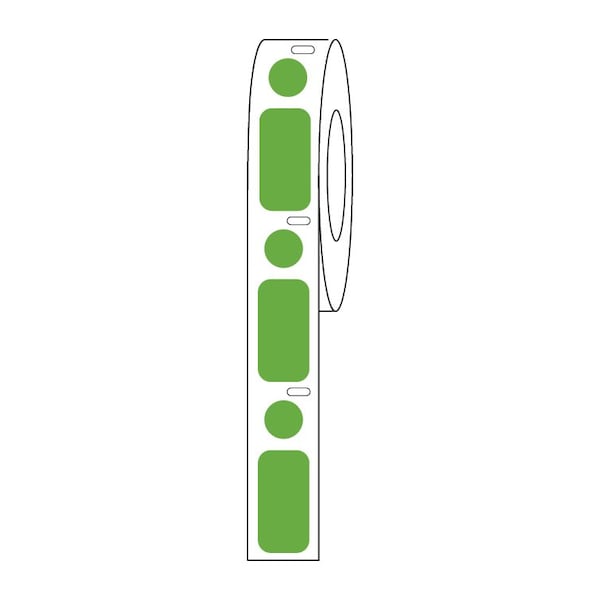Label/Dot Combo Roll, Cryo, Direct Thermal, 24x13mm & 9.5mm Dot, for 1.5mL Tubes, Orange, 500PK